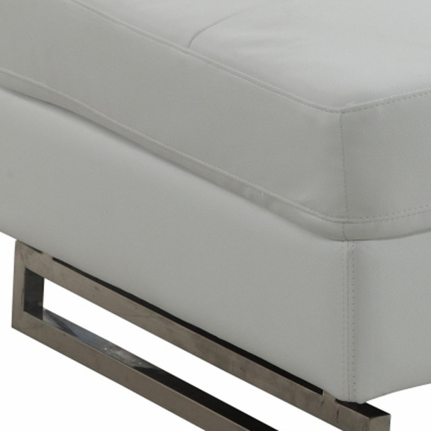 63" X 32" X 19" White Ottoman