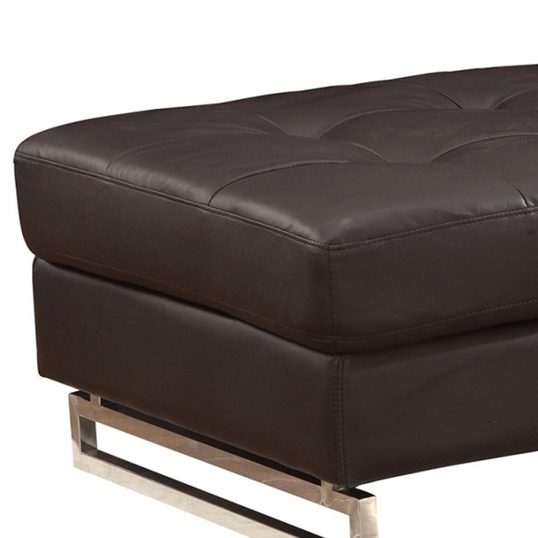 63" X 32" X 19" Brown Ottoman