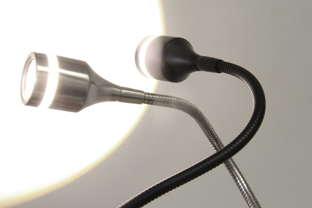 Floor Lamp in Adjustable Matte Black Metal LED