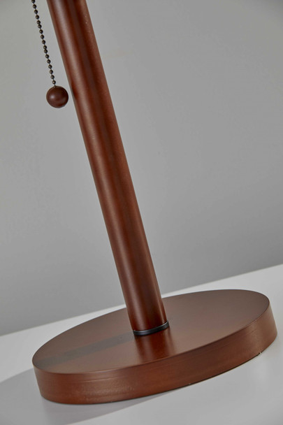 Slim Silhouette Walnut Wood Table Lamp