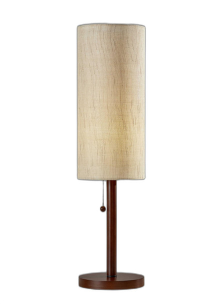 Slim Silhouette Walnut Wood Table Lamp