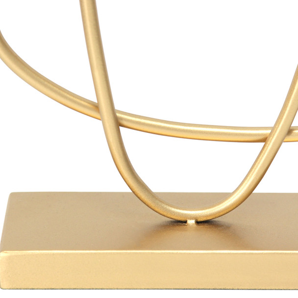 Gold Abstract Metal Tabletop Sculpture