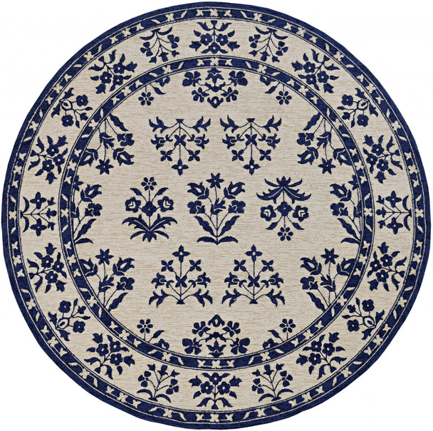 90" X 90" Sand or  Blue Polypropylene Rug