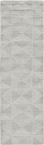 5' x 7' Ivory Geometric Pattern Wool Indoor Area Rug