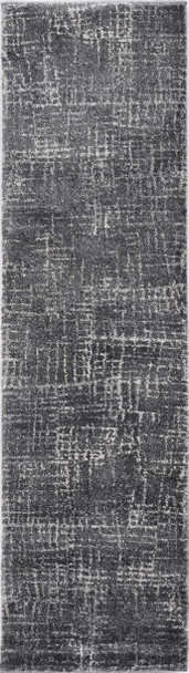 8'x10' Grey Machine Woven Abstract Scratch Indoor Area Rug