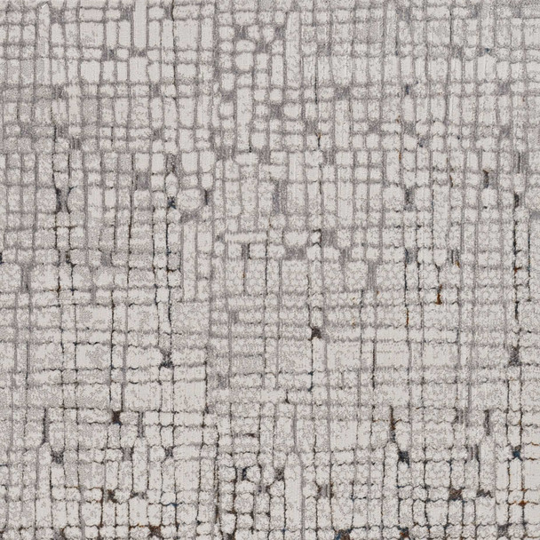 7'x10' Grey Machine Woven Abstract Lines Indoor Area Rug