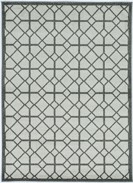 2' x 3' Ivory or Grey Diamond Pattern Accent Rug