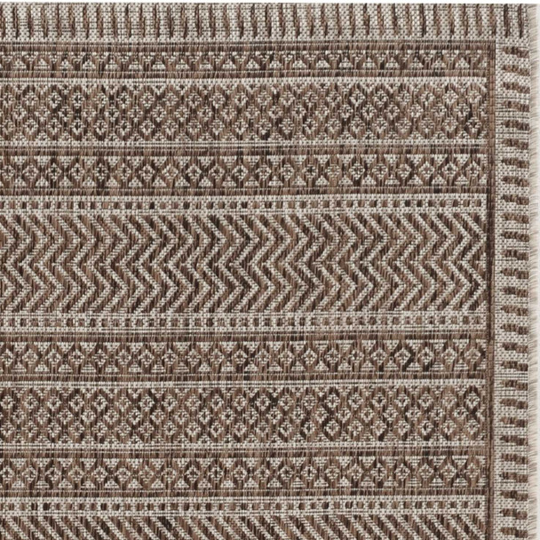 3' x 4' Mocha Polypropylene Area Rug