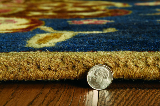 60" X 96" Navy Wool Rug