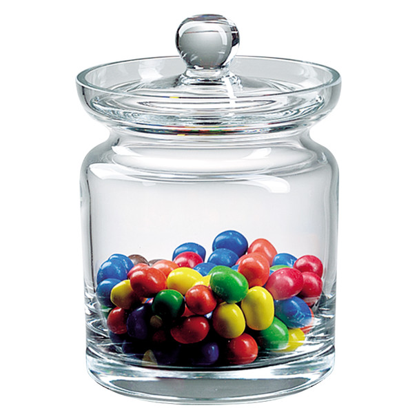 55" Mouth Blown Crystal Lead Free Biscuit or Candy Jar