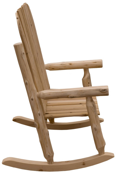 Rustic and Natural Cedar Two-Person Adirondack Rocking Chair