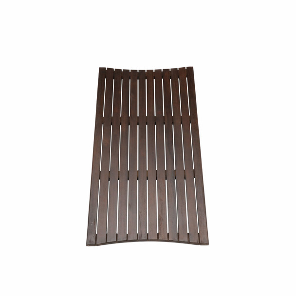 Compact Teak Floor Mat in Brown Finish