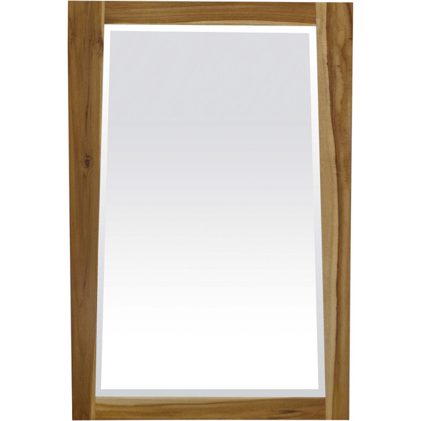 Solid Teak Wall Mirror in Natural Finish