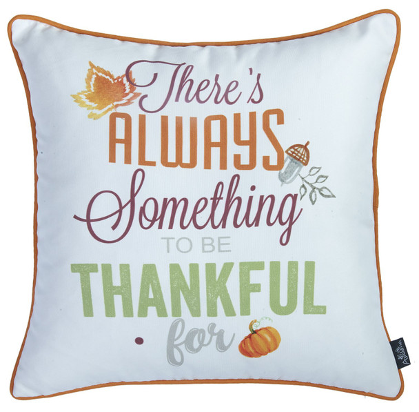 Set of 2 18" Fall Thanksgiving Gingham Throw Pillow Cover