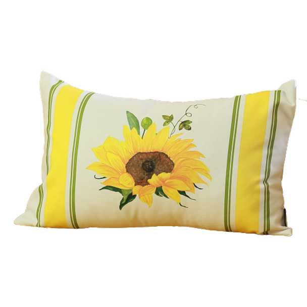Set of 2 20"  Fall Sunflower Lumbar Pillow Cover in Multicolor