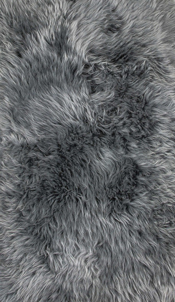 2' x 3' Warm Gray New Zealand Natural Sheepskin Rug