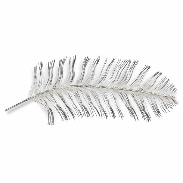 Black and Silver Metal Peacock Feather Wall Decor