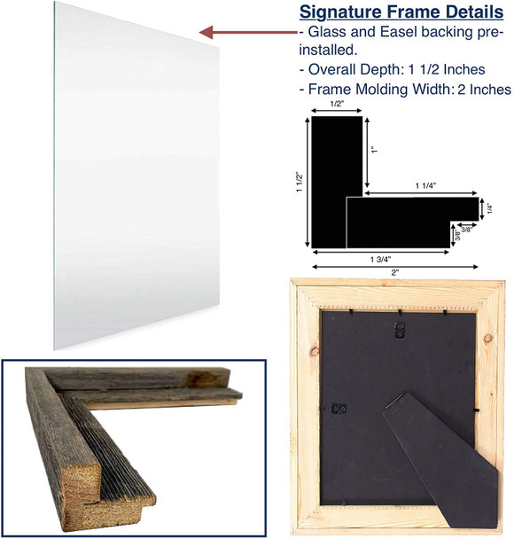 8" x 10" Natural Weathered Gray Picture Frame