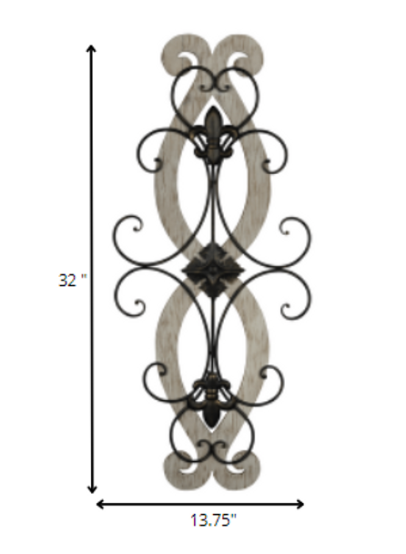 Fleur-de-lis Spiral Wall Decor