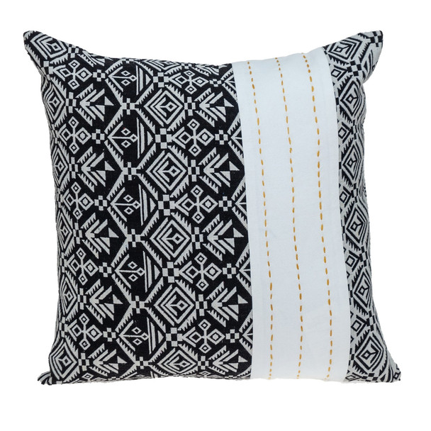 Black and White Modern Throw Pillow