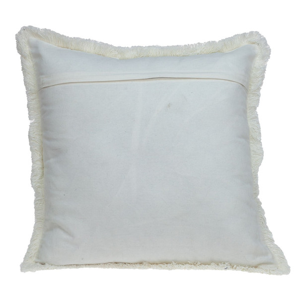 Chambray Blue and White Throw Pillow