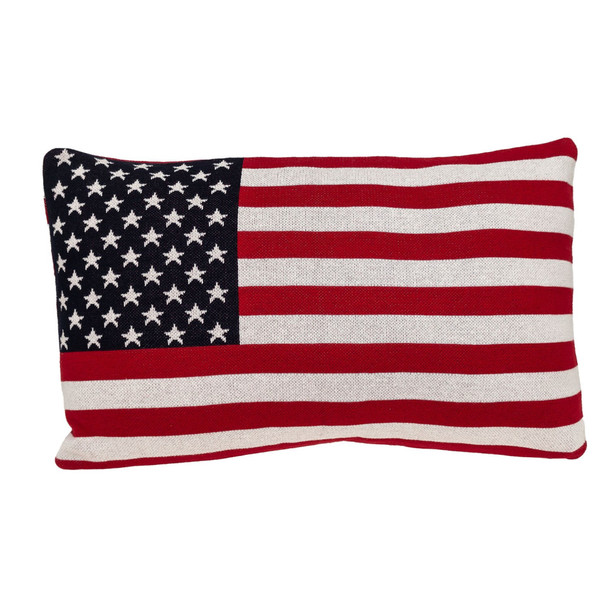 American Flag Lumbar Throw Pillow