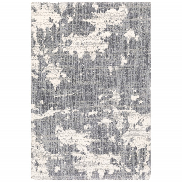 8'x10' Grey and Ivory Grey Matter  Area Rug