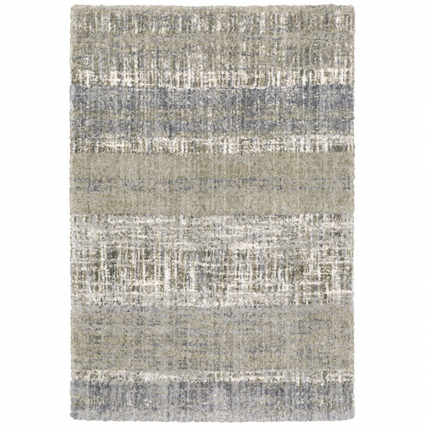 4'x6' Grey and Ivory Abstract Lines  Area Rug