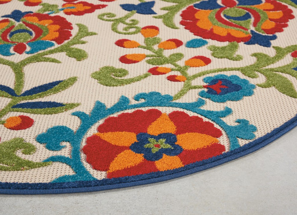 4 Round Mediterra Indoor Outdoor Area Rug