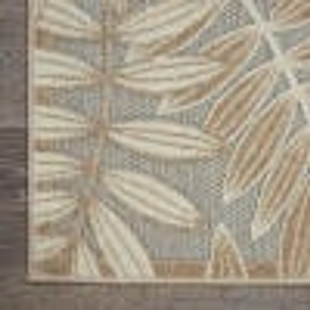 5 x 8 Natural Leaves Indoor Outdoor Area Rug