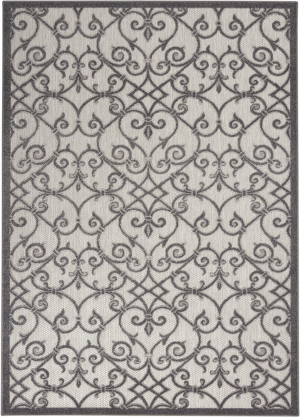 4 x 6 Gray and Charcoal Indoor Outdoor Area Rug