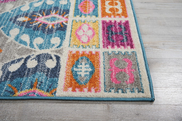 8 x 10 Multicolor Ogee Pattern Area Rug