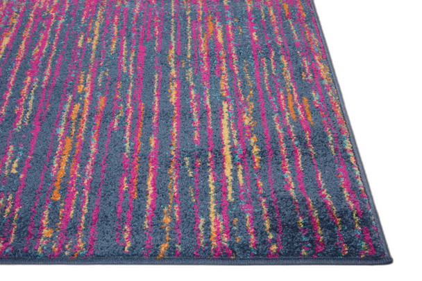 5 x 7 Rainbow Abstract Striations Area Rug