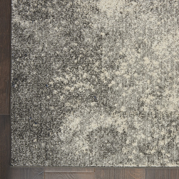 4 x 6 Charcoal and Ivory Abstract Area Rug