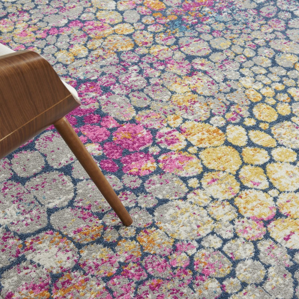 7 x 10 Yellow and Pink Coral Reef Area Rug