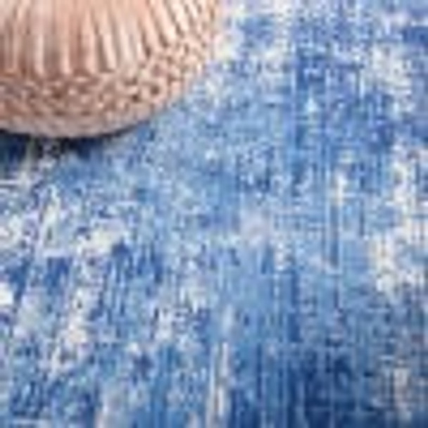 4 x 6 Blue and Ivory Abstract Splash Area Rug