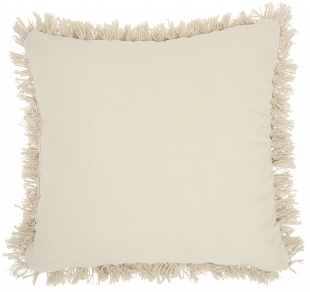 Cream Bohemian Decorative Throw Pillow