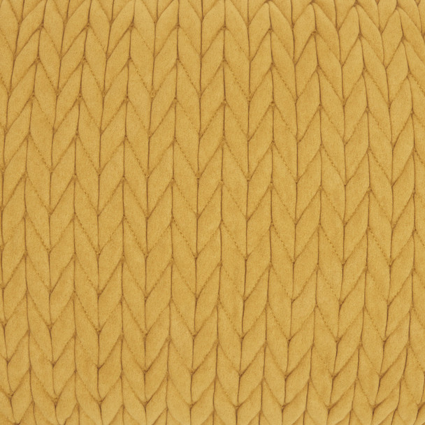 Mustard Yellow Chunky Braid Lumbar Pillow