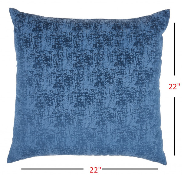 Navy Blue Distressed Gradient Throw Pillow