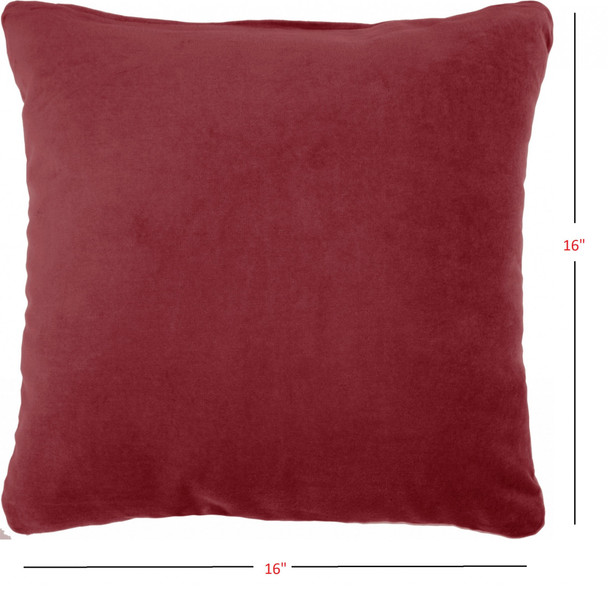 Red Velvet Modern Throw Pillow