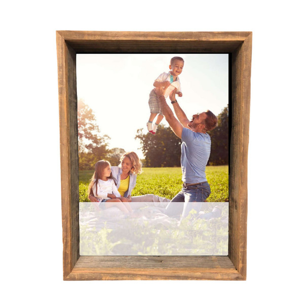 12 x 12 Rustic Gray Wood shadow box Frame