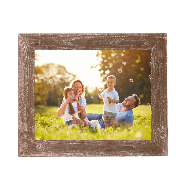 12 x 18 Rustic Farmhouse Brown Wood Frame