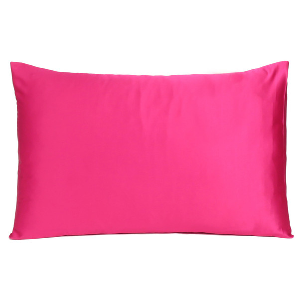 Fuchsia Dreamy Set of 2 Silky Satin Standard Pillowcases