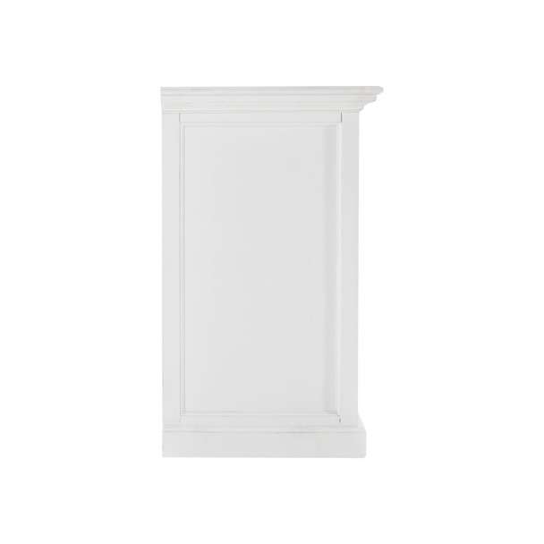 White Accent Cabinet with Glass Doors