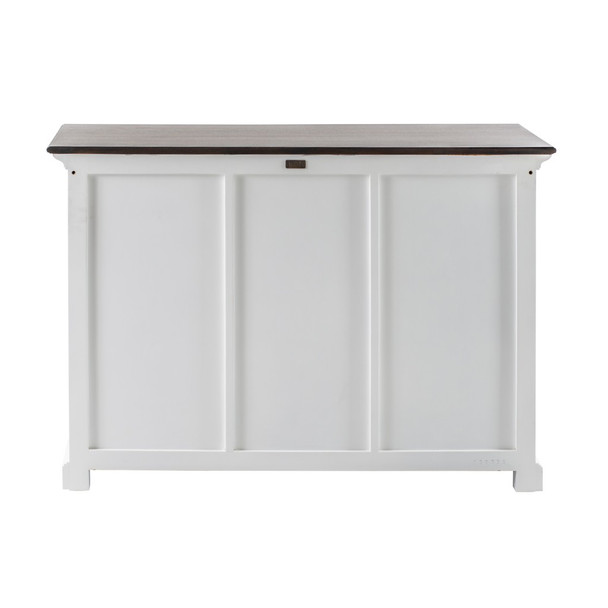 Modern Farmhouse Brown and White Large Accent Cabinet