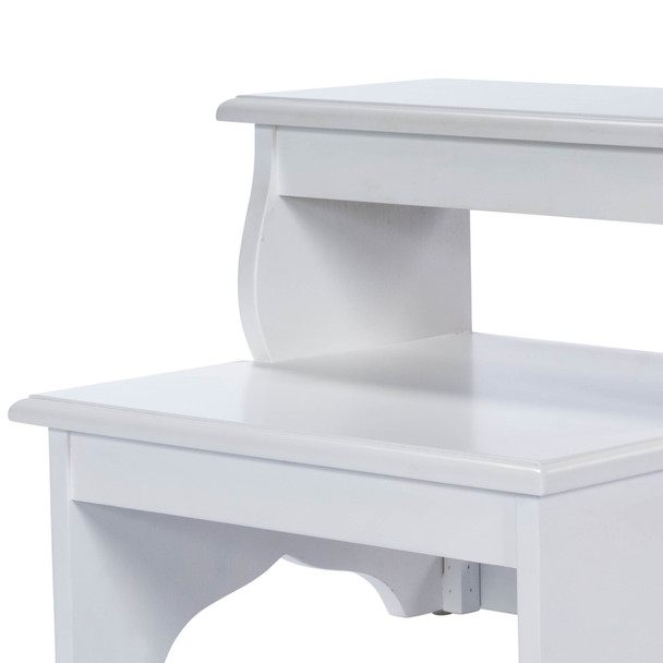 Handcrafted White Step Stool