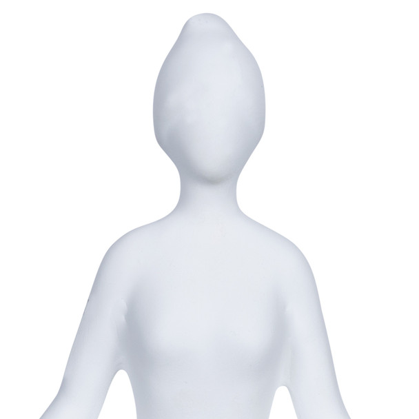 Minimal White Meditation Statue