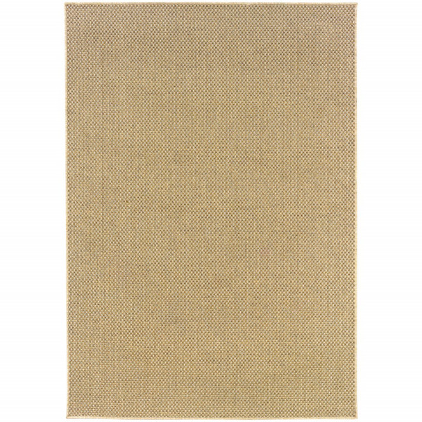 4x6 Solid Sand Beige Indoor Outdoor Area Rug