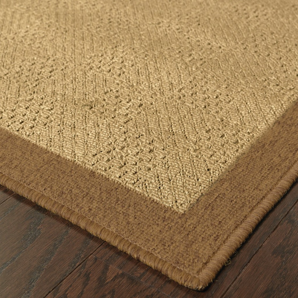 4x6 Beige and Brown Plain Indoor Outdoor Area Rug