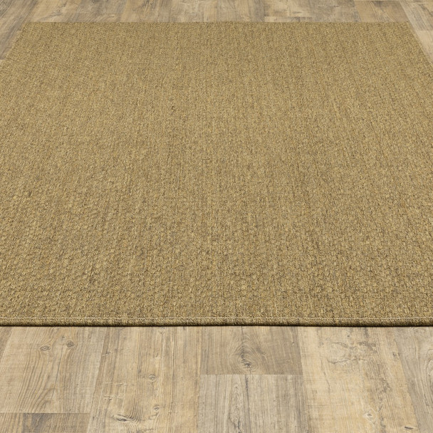 2x4 Solid Tan Indoor Outdoor Scatter Rug